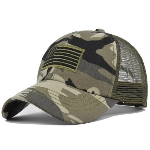 Camo USA Flag 4th of July Trucker Hat, Lake Havasu Gifts