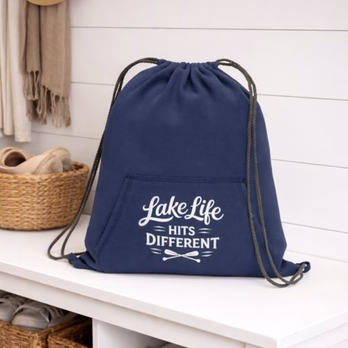 Lake Life Hits Different Sweatshirt Drawstring Bag, Lake Havasu