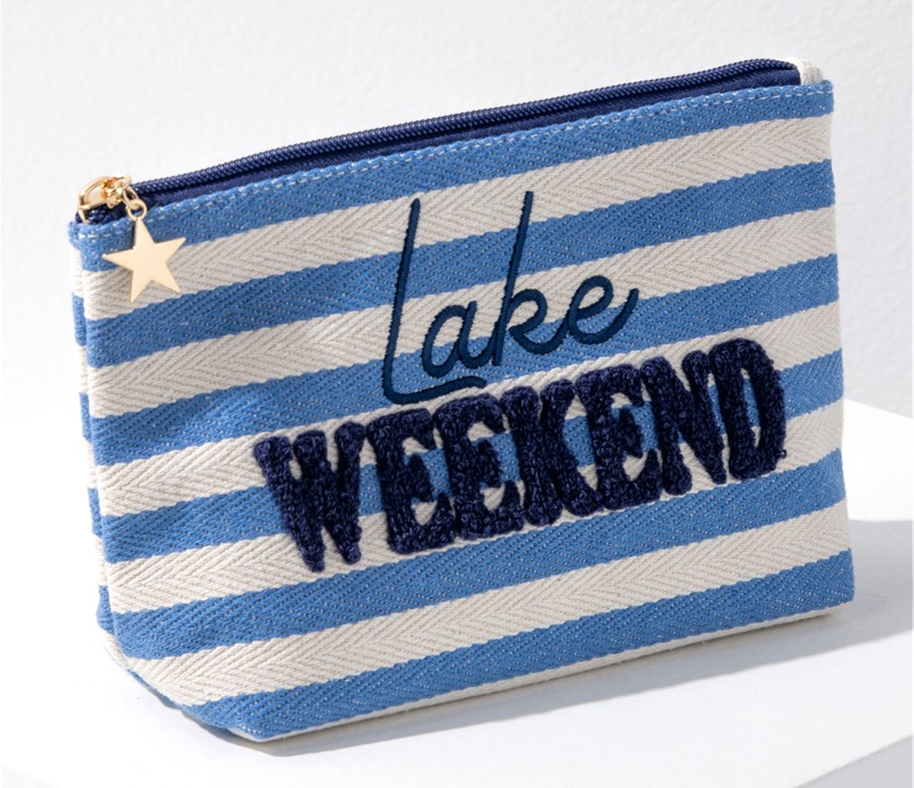 "Lake Weekend" Large Zip Pouch - Image 3