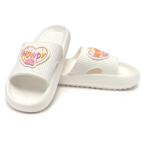 Quick Dry Pool Slide Sandals - Western - "Howdy" - White