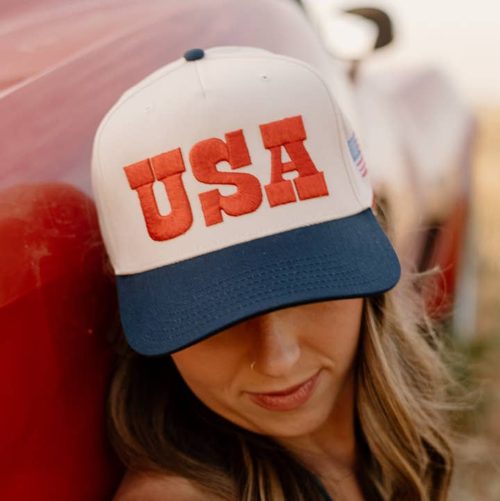 USA Red Trucker Hat, Lake Havasu Gifts