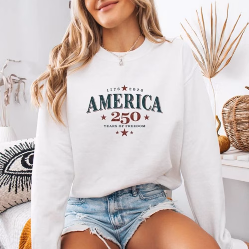 America 250 Years of Freedom Sweatshirt,, Lake Havasu Gifts