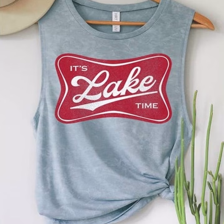 s Lake Time Graphic Tank Top, Lake Havasu Gift