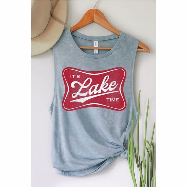 s Lake Time Graphic Tank Top, Lake Havasu Gift