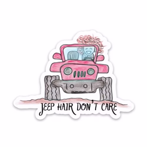 Jeep Hair Don't Care Sticker, Lake Havasu Gifts